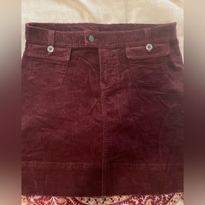 Patagonia maroon corduroy skirt